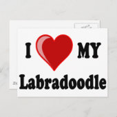Ik hou van mijn labradoedle Dog Briefkaart (Voorkant / Achterkant)