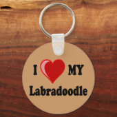 Ik hou van mijn labradoedle Dog Sleutelhanger (Voorkant)