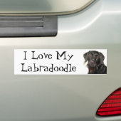 Ik hou van mijn labradole bumpersticker (Op auto)