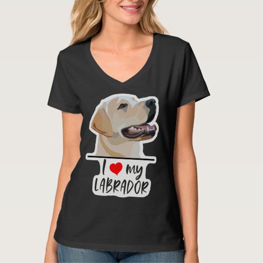 Ik hou van mijn labrador 35 t-shirt (Voorkant)