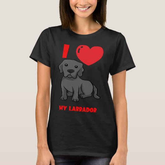 Ik hou van mijn labrador 3 t-shirt (Voorkant)