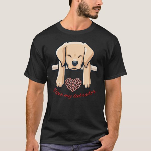 Ik hou van mijn labrador 62 t-shirt (Voorkant)