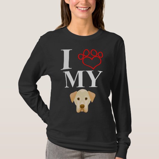 Ik hou van mijn labrador 63 t-shirt (Voorkant)