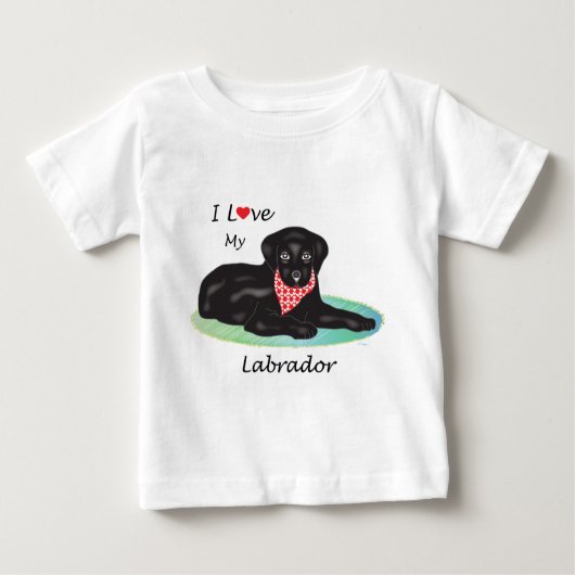 Ik hou van mijn Labrador Baby T-shirt (Voorkant)