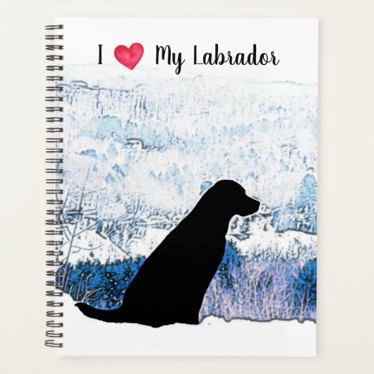 Ik hou van mijn labrador - Black Dog - Black Lab Planner (Voorkant)