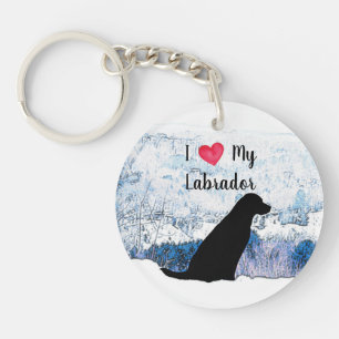 Ik hou van mijn labrador - Black Dog - Black Lab Sleutelhanger