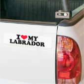 Ik hou van mijn labrador bumpersticker (Op Truck)