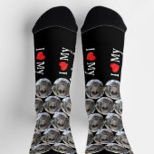 Ik hou van mijn Labrador Custom Dog Face Pet Foto Sokken (Top)