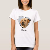 Ik hou van mijn labrador Dog Personaliseer hartfot T-shirt (Voorkant)