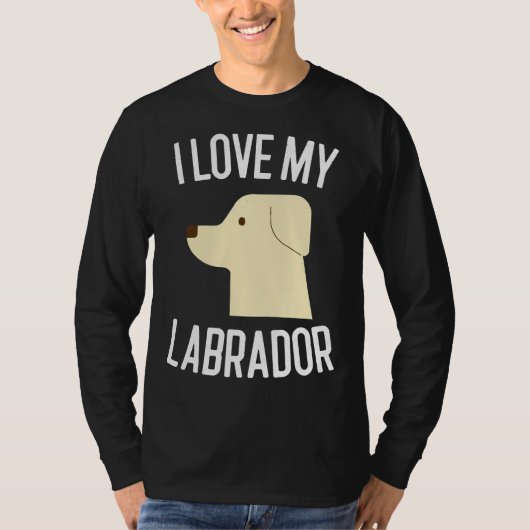 Ik hou van mijn labrador Dog T-shirt (Voorkant)
