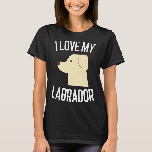 Ik hou van mijn labrador Dog T-shirt (Voorkant)
