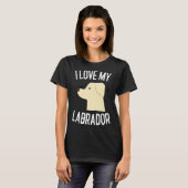 Ik hou van mijn labrador Dog T-shirt (Voorkant volledig)