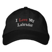 Ik hou van Mijn Labrador Geborduurde Pet (Voorkant)