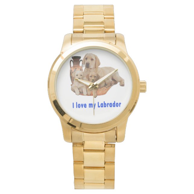 Ik hou van mijn Labrador honden Horloge (Voorkant)