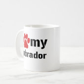 Ik hou van mijn labrador koffiemok (Voorkant links)