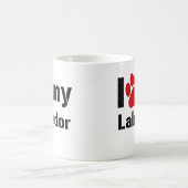 Ik hou van mijn labrador koffiemok (Center)