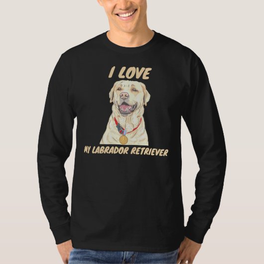 Ik hou van mijn Labrador Retriever 214 T-shirt (Voorkant)