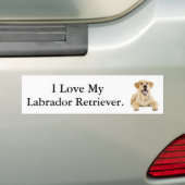 Ik hou van mijn labrador Retriever #2 Bumpersticker (Op auto)