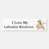 Ik hou van mijn labrador Retriever #2 Bumpersticker (Voorkant)