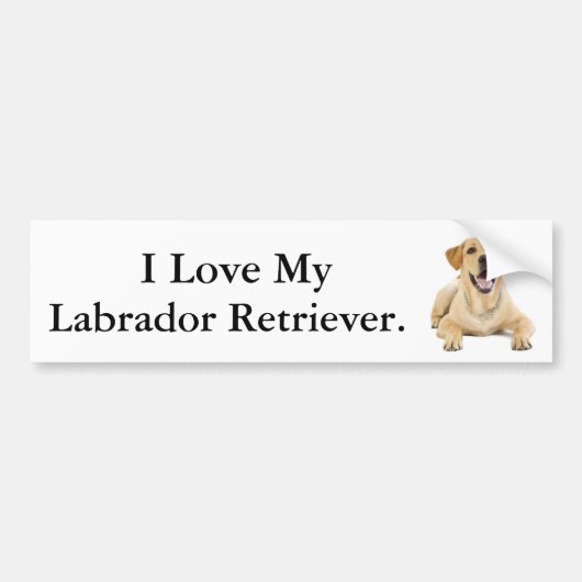 Ik hou van mijn labrador Retriever #2 Bumpersticker (Voorkant)