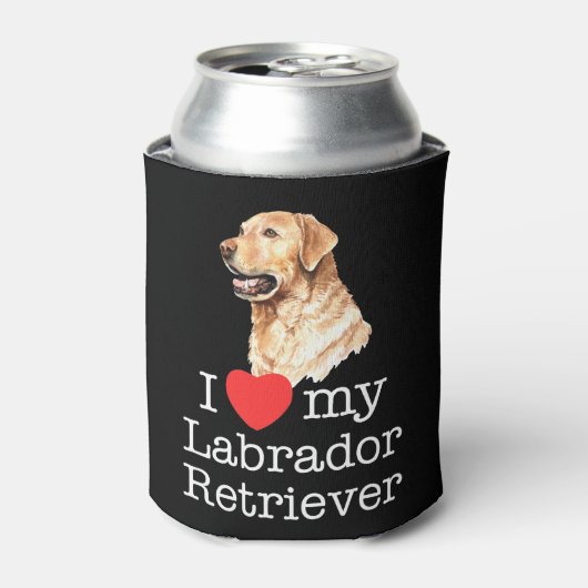 Ik hou van mijn labrador Retriever Blikjeskoeler (Blikje Voorkant)
