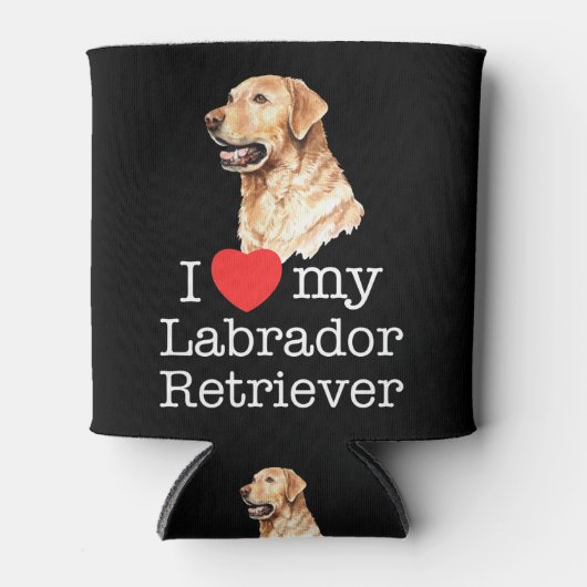Ik hou van mijn labrador Retriever Blikjeskoeler (Voorkant)