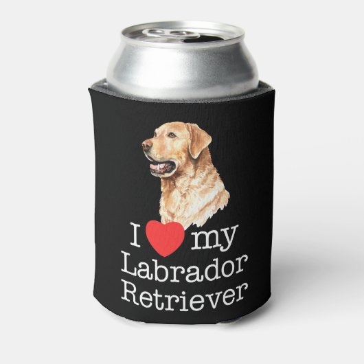 Ik hou van mijn labrador Retriever Blikjeskoeler (Blikje Achterkant)