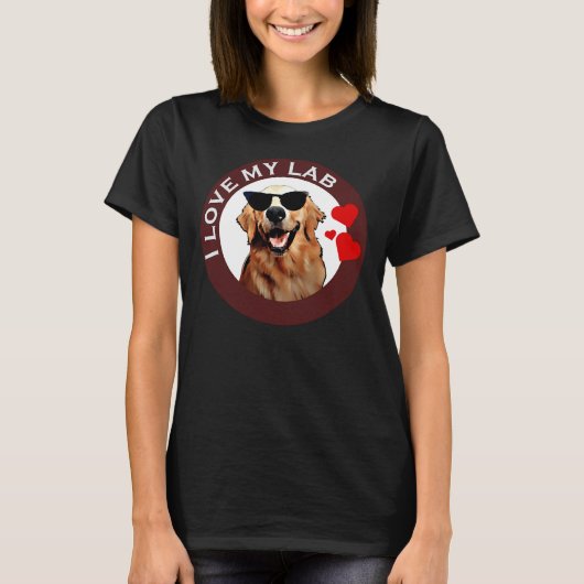 Ik hou van mijn Labrador Retriever Brown T-shirt (Voorkant)
