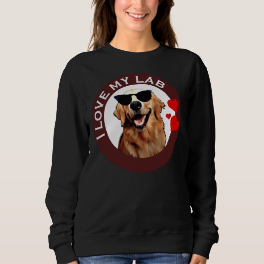 Ik hou van mijn Labrador Retriever Brown Trui (Voorkant)