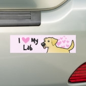 Ik hou van mijn labrador Retriever Bumpersticker (Op auto)
