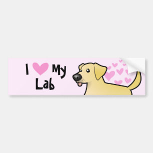 Ik hou van mijn labrador Retriever Bumpersticker
