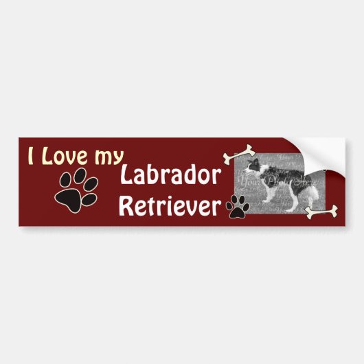 Ik hou van mijn Labrador Retriever Bumpersticker (Voorkant)