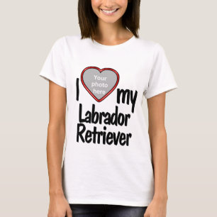 Ik hou van mijn labrador Retriever Cute Red Heart  T-shirt