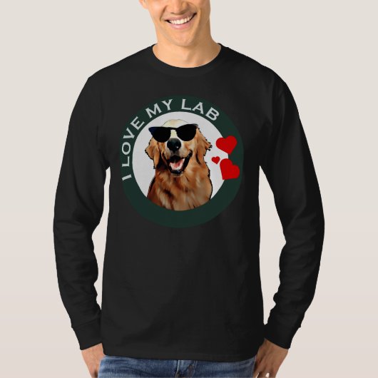 Ik hou van mijn labrador retriever groen actief t-shirt (Voorkant)