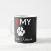 Ik hou van mijn Labrador Retriever hond aangepaste Koffiemok (Voorkant links)
