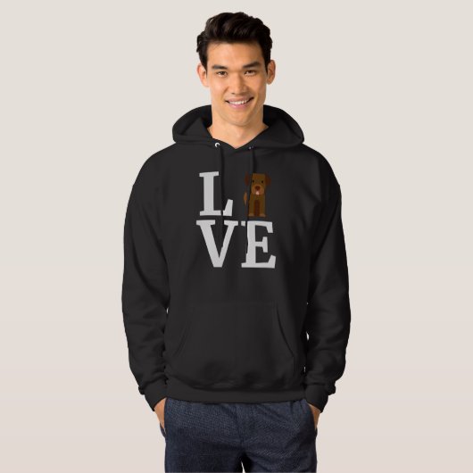 Ik hou van mijn Labrador Retriever Labrador Retrie Hoodie (Voorkant volledig)