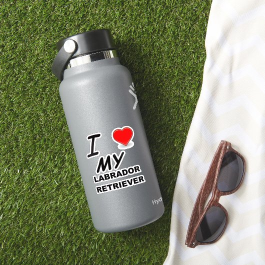 Ik hou van mijn Labrador Retriever Sticker (HydroFlask Insitu)