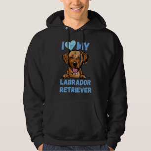 Ik hou van mijn labrador retriever! Waterverf Orig Hoodie