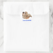 Ik hou van mijn Labrador Ronde Sticker (Tas)