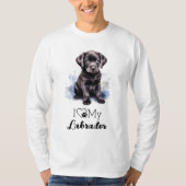 Ik hou van mijn labrador - Schattigee puppy dog T-shirt (Voorkant)