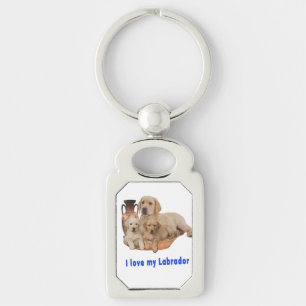Ik hou van mijn labrador sleutelhanger