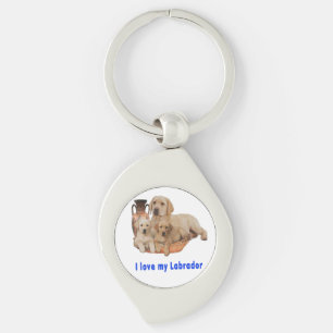 Ik hou van mijn labrador sleutelhanger