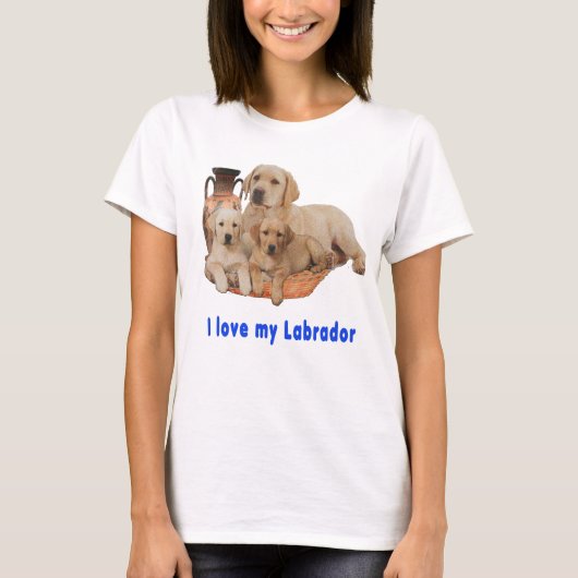 Ik hou van Mijn Labrador T-shirt (Voorkant)