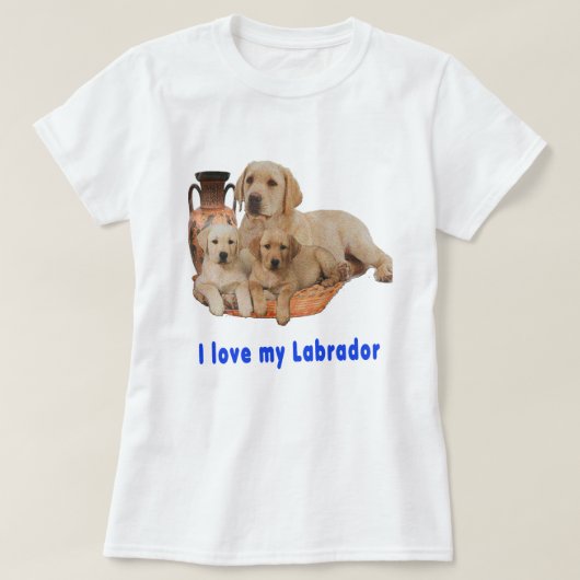 Ik hou van mijn Labrador t-shirts (Design voorkant)