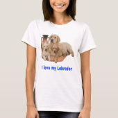 Ik hou van mijn Labrador t-shirts (Voorkant)