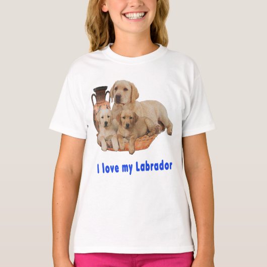Ik hou van mijn Labrador t-shirts (Voorkant)