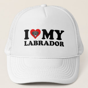 Ik hou van mijn labrador zwarte labrador trucker pet