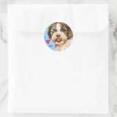 Ik hou van mijn Lagotto Ronde Sticker (Tas)