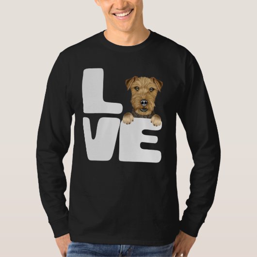 Ik hou van mijn Lakeland Terrier hond T-shirt (Voorkant)