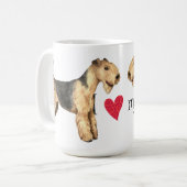 Ik hou van mijn Lakeland Terrier Koffiemok (Voorkant links)